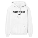 Pole Vault Mom with Pole Vaulter Icon and Pole Vaulter Name on a Hoodie with a Black Graphic