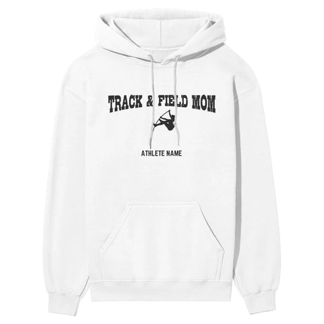 Pole Vault Mom with Pole Vaulter Icon and Pole Vaulter Name on a Hoodie with a Black Graphic