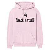 Basic Pole Vault with Pole Vaulter Icon on a Hoodie with a Black Graphic