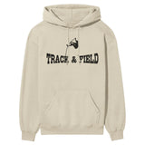 Basic Pole Vault with Pole Vaulter Icon on a Hoodie with a Black Graphic