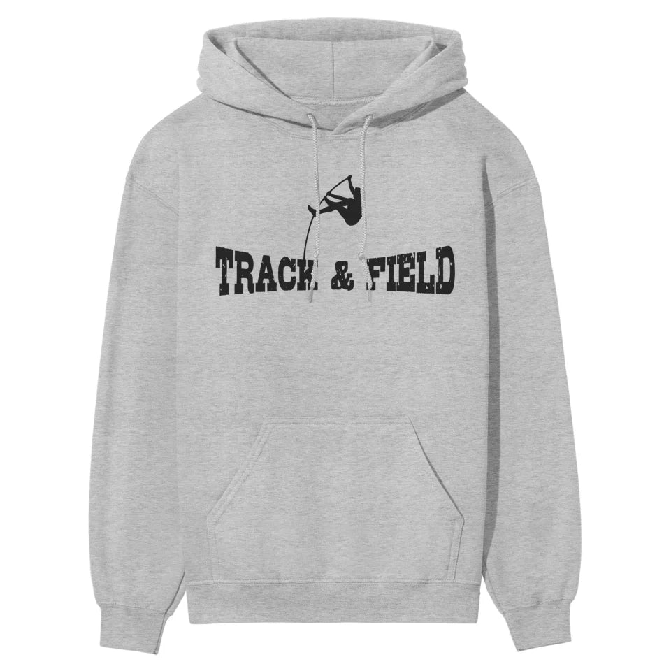 Basic Pole Vault with Pole Vaulter Icon on a Hoodie with a Black Graphic