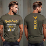 Martial Arts Is Her World, She Is Mine With Martial Artist Name on a Unisex T-Shirt