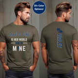 Sprint Is Her World, She Is Mine With Sprinter Name on a Unisex T-Shirt