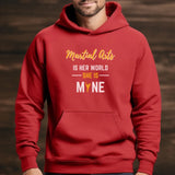 Martial Arts Is Her World, She Is Mine on a Hoodie