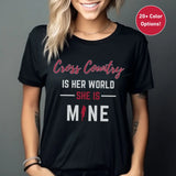 Cross Country Is Her World, She Is Mine on a Unisex T-Shirt