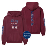 Diving Is Her World, She Is Mine With Diver Name And Custom Sleeve on a Hoodie