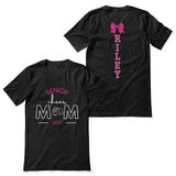 Senior Cheer Mom With Cheerleader Name on a Unisex T-Shirt