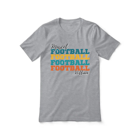 Personalized Football Football Football Shirt With Mascot and Football Player Name on a Unisex T-Shirt