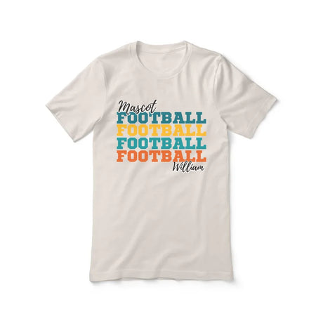 Personalized Football Football Football Shirt With Mascot and Football Player Name on a Unisex T-Shirt