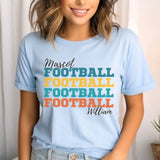 Personalized Football Football Football Shirt With Mascot and Football Player Name on a Unisex T-Shirt