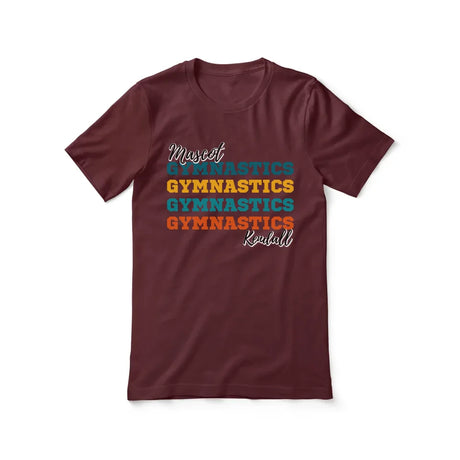 Personalized Gymnastics Gymnastics Gymnastics Shirt With Mascot and Gymnast Name on a Unisex T-Shirt