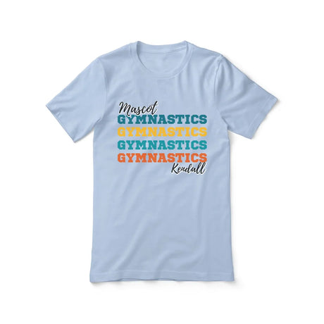 Personalized Gymnastics Gymnastics Gymnastics Shirt With Mascot and Gymnast Name on a Unisex T-Shirt