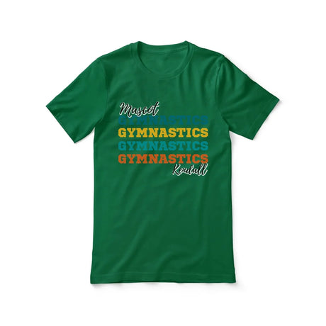 Personalized Gymnastics Gymnastics Gymnastics Shirt With Mascot and Gymnast Name on a Unisex T-Shirt