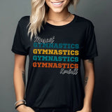 Personalized Gymnastics Gymnastics Gymnastics Shirt With Mascot and Gymnast Name on a Unisex T-Shirt