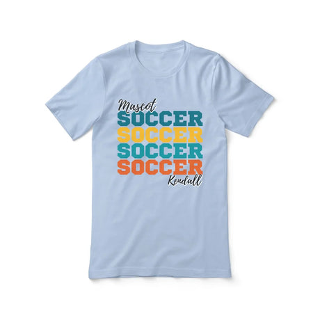 Personalized Soccer Soccer Soccer Shirt With Mascot and Soccer Player Name on a Unisex T-Shirt