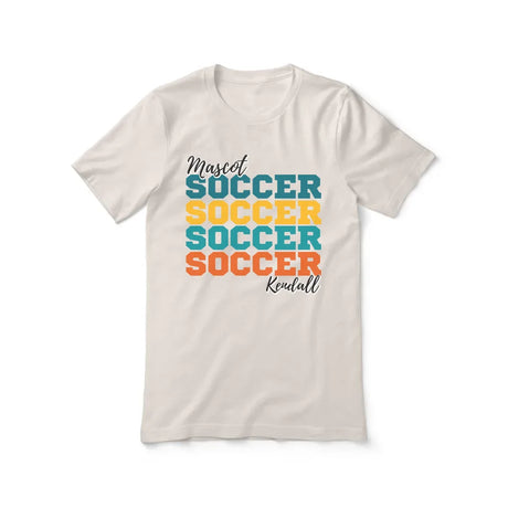 Personalized Soccer Soccer Soccer Shirt With Mascot and Soccer Player Name on a Unisex T-Shirt