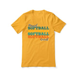 Personalized Softball Softball Softball Shirt With Mascot and Softball Player Name on a Unisex T-Shirt