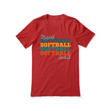 Personalized Softball Softball Softball Shirt With Mascot and Softball Player Name on a Unisex T-Shirt