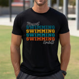 Personalized Swimming Swimming Swimming Shirt With Mascot and Swimmer Name on a Unisex T-Shirt