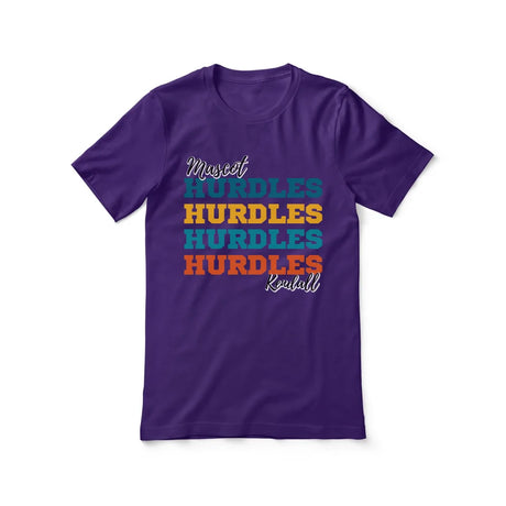 Personalized Hurdles Hurdles Hurdles Shirt With Mascot and Hurdler Name on a Unisex T-Shirt