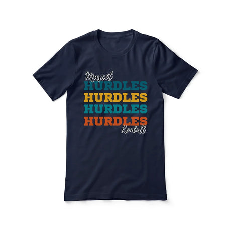 Personalized Hurdles Hurdles Hurdles Shirt With Mascot and Hurdler Name on a Unisex T-Shirt