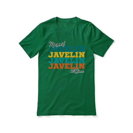 Personalized Javelin Javelin Javelin Shirt With Mascot and Javelin Thrower Name on a Unisex T-Shirt