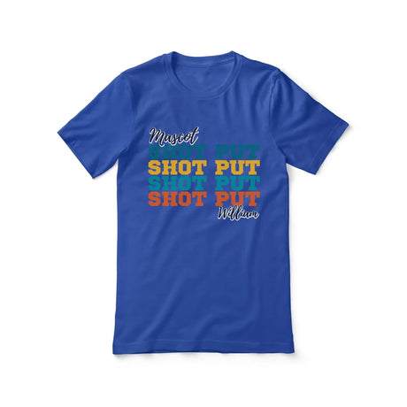 Personalized Shot put Shot put Shot put Shirt With Mascot and Shot putter Name on a Unisex T-Shirt