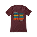 Personalized Sprint Sprint Sprint Shirt With Mascot and Sprinter Name on a Unisex T-Shirt