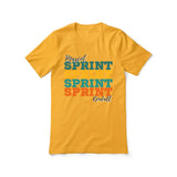 Personalized Sprint Sprint Sprint Shirt With Mascot and Sprinter Name on a Unisex T-Shirt