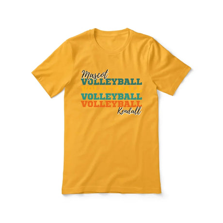 Personalized Volleyball Volleyball Volleyball Shirt With Mascot and Volleyball Player Name on a Unisex T-Shirt