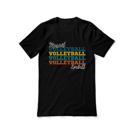 Personalized Volleyball Volleyball Volleyball Shirt With Mascot and Volleyball Player Name on a Unisex T-Shirt