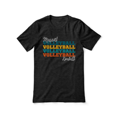 Personalized Volleyball Volleyball Volleyball Shirt With Mascot and Volleyball Player Name on a Unisex T-Shirt