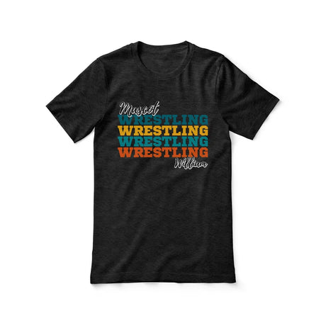 Personalized Wrestling Wrestling Wrestling Shirt With Mascot and Wrestler Name on a Unisex T-Shirt