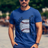 Personalized Baseball Shirt With Team and Baseball Player Name on a Unisex T-Shirt