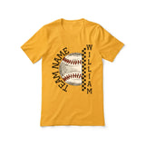 Personalized Baseball Shirt With Team and Baseball Player Name on a Unisex T-Shirt