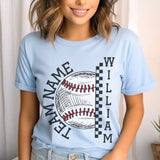 Personalized Baseball Shirt With Team and Baseball Player Name on a Unisex T-Shirt