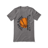 Personalized Basketball Shirt With Team and Basketball Player Name on a Unisex T-Shirt