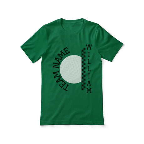 Personalized Golf Shirt With Team and Golfer Name on a Unisex T-Shirt