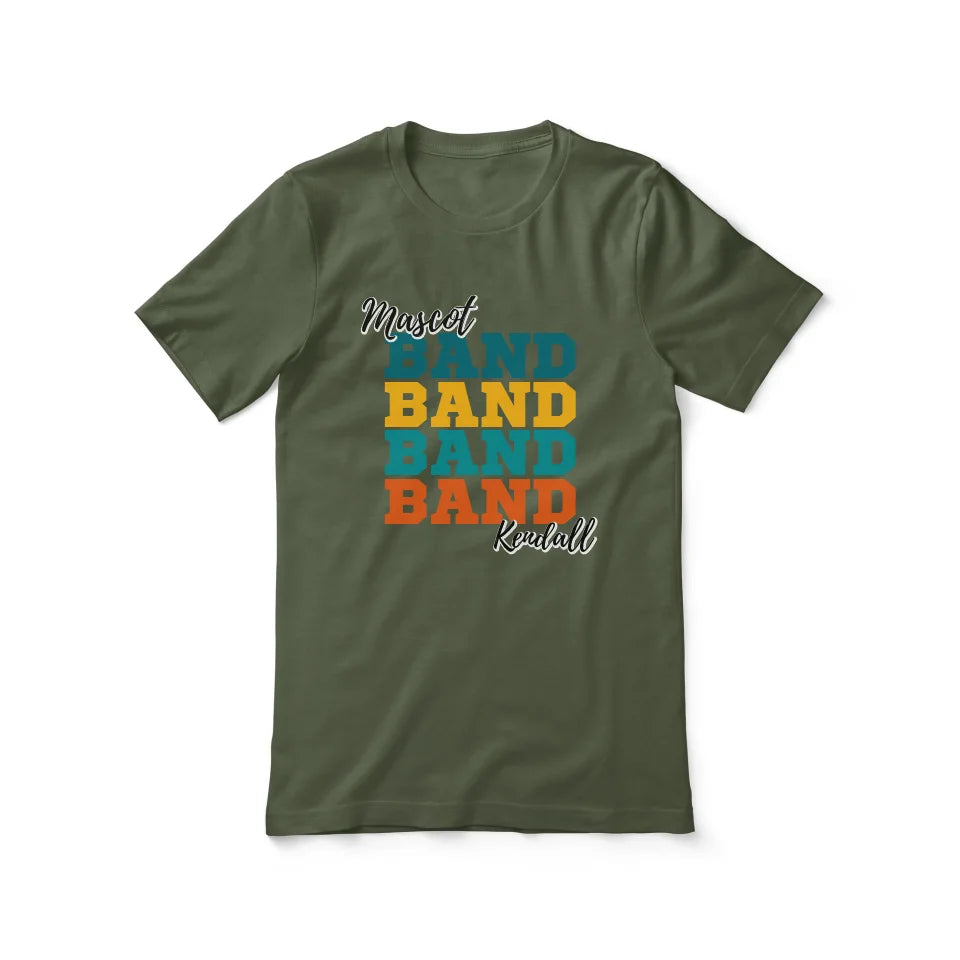 Personalized Band Band Band Shirt With Mascot and Musician Name on a Unisex T-Shirt