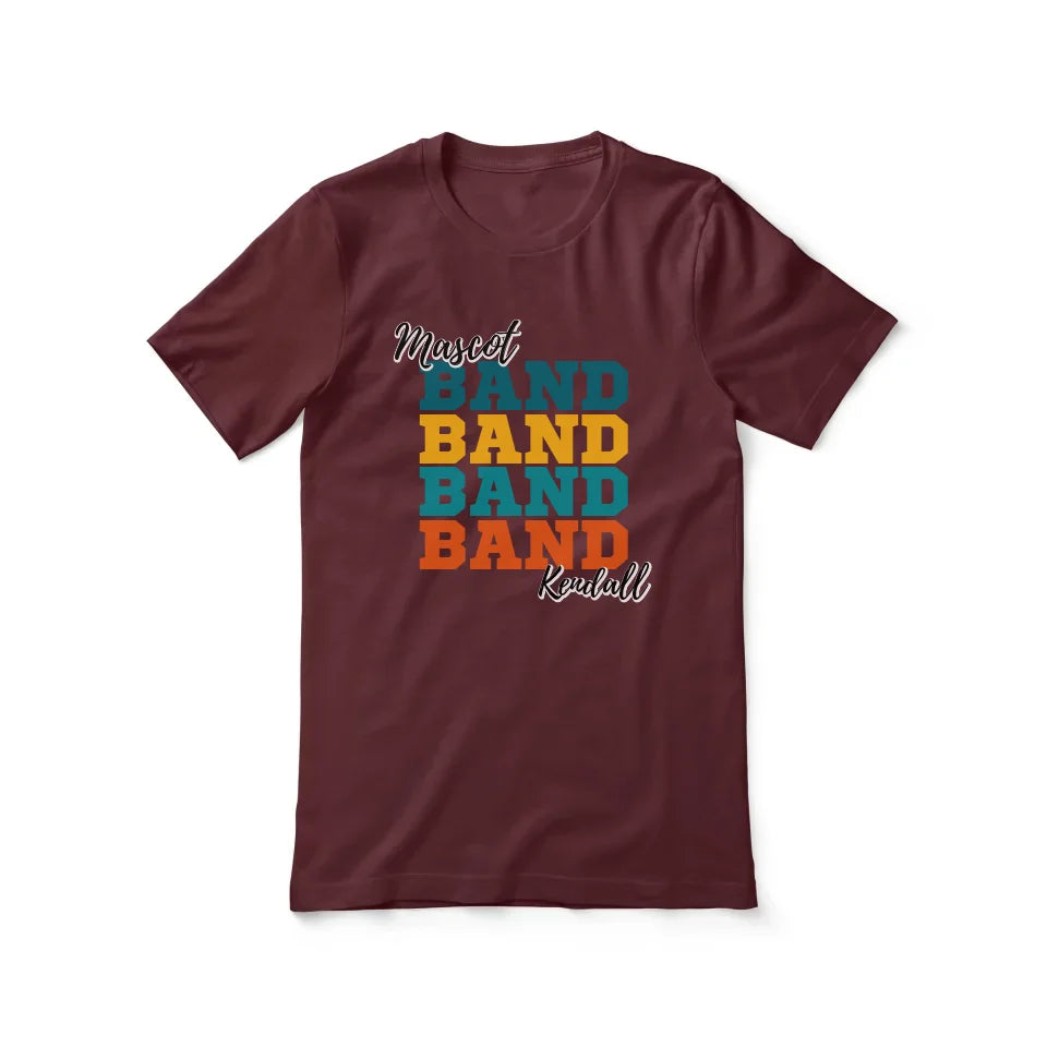 Personalized Band Band Band Shirt With Mascot and Musician Name on a Unisex T-Shirt