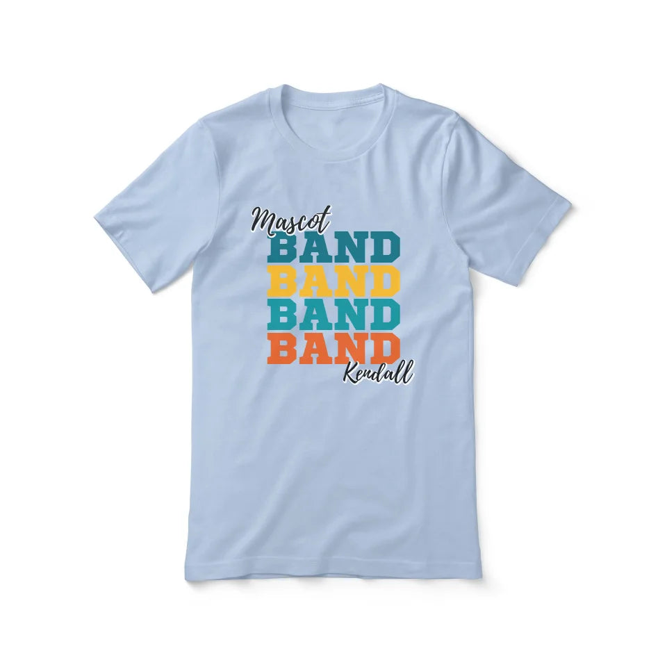 Personalized Band Band Band Shirt With Mascot and Musician Name on a Unisex T-Shirt