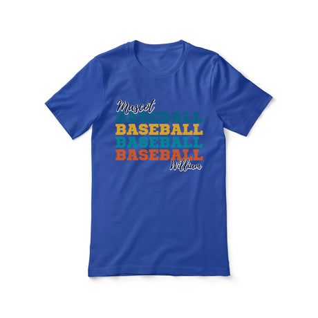 Personalized Baseball Baseball Baseball Shirt With Mascot and Baseball Player Name on a Unisex T-Shirt