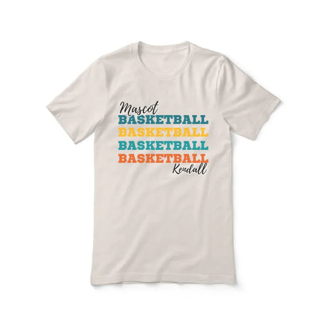 Personalized Basketball Basketball Basketball Shirt With Mascot and Basketball Player Name on a Unisex T-Shirt