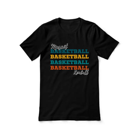 Personalized Basketball Basketball Basketball Shirt With Mascot and Basketball Player Name on a Unisex T-Shirt