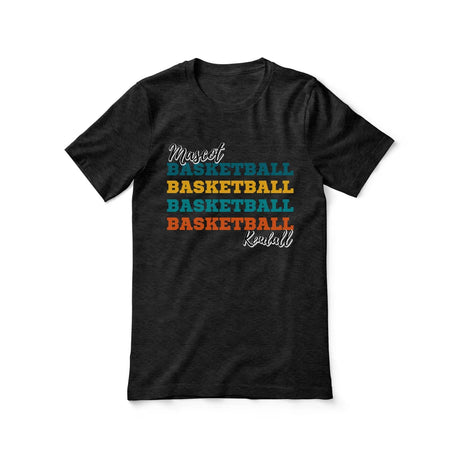 Personalized Basketball Basketball Basketball Shirt With Mascot and Basketball Player Name on a Unisex T-Shirt