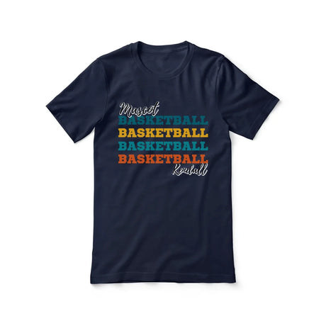 Personalized Basketball Basketball Basketball Shirt With Mascot and Basketball Player Name on a Unisex T-Shirt