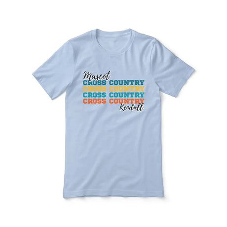 Personalized Cross Country Cross Country Cross Country Shirt With Mascot and Cross Country Runner Name on a Unisex T-Shirt