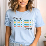 Personalized Cross Country Cross Country Cross Country Shirt With Mascot and Cross Country Runner Name on a Unisex T-Shirt