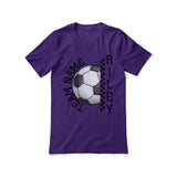 Personalized Soccer Shirt With Team and Soccer Player Name on a Unisex T-Shirt