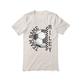 Personalized Soccer Shirt With Team and Soccer Player Name on a Unisex T-Shirt